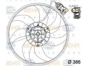 HELLA 8EW 351 039-711 ventiliatorius, radiatoriaus 
 Aušinimo sistema -> Oro aušinimas
13 20 8239, 13 41 388