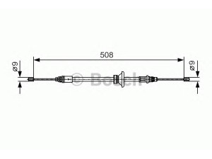 BOSCH 1 987 482 042 trosas, stovėjimo stabdys 
 Stabdžių sistema -> Valdymo svirtys/trosai
36402 00QAB, 4408726, 91166639