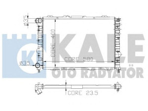 KALE OTO RADYATÖR 230800 radiatorius, variklio aušinimas 
 Aušinimo sistema -> Radiatorius/alyvos aušintuvas -> Radiatorius/dalys
0060651921, 606 5192 1, 60651921