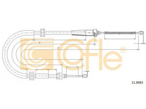 COFLE 11.6683 trosas, stovėjimo stabdys 
 Stabdžių sistema -> Valdymo svirtys/trosai
8200935172