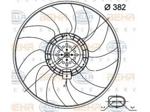 HELLA 8EW 351 000-471 ventiliatorius, radiatoriaus 
 Aušinimo sistema -> Oro aušinimas
8K0 959 455 P