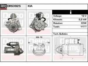 DELCO REMY DRS3925 starteris 
 Elektros įranga -> Starterio sistema -> Starteris
OK601-18-400, OK60A-18-400