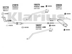 KLARIUS 720872E išmetimo sistema 
 Išmetimo sistema -> Išmetimo sistema, visa