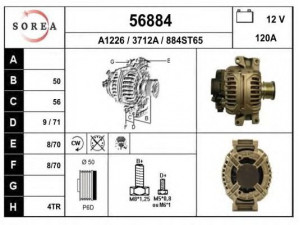 EAI 56884 kintamosios srovės generatorius 
 Elektros įranga -> Kint. sr. generatorius/dalys -> Kintamosios srovės generatorius