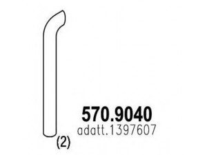 ASSO 570.9040 išleidimo kolektorius 
 Išmetimo sistema -> Išmetimo vamzdžiai
1397607
