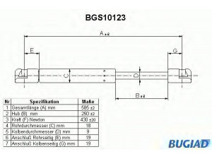BUGIAD BGS10123 dujinė spyruoklė, bagažinė 
 Priedai -> Bagažinė/pakrovimo skyrius
7571080