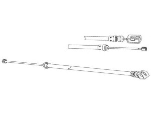 KAWE PU02157 trosas, stovėjimo stabdys 
 Stabdžių sistema -> Valdymo svirtys/trosai
474571