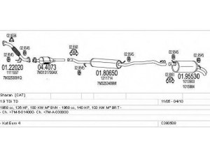 MTS C380508002466 išmetimo sistema 
 Išmetimo sistema -> Išmetimo sistema, visa