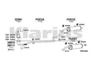 KLARIUS 631162U išmetimo sistema 
 Išmetimo sistema -> Išmetimo sistema, visa