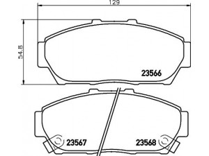 HELLA PAGID 8DB 355 009-981 stabdžių trinkelių rinkinys, diskinis stabdys 
 Techninės priežiūros dalys -> Papildomas remontas
45022ST7000, 45022ST7010, 45022ST7020