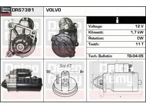DELCO REMY DRS7381 starteris 
 Elektros įranga -> Starterio sistema -> Starteris
3475866, 9031303