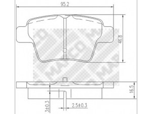 MAPCO 6838 stabdžių trinkelių rinkinys, diskinis stabdys 
 Techninės priežiūros dalys -> Papildomas remontas
4253 25, 4253 99, 4253.22, 4254 01