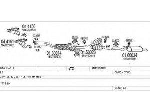 MTS C050143000840 išmetimo sistema 
 Išmetimo sistema -> Išmetimo sistema, visa