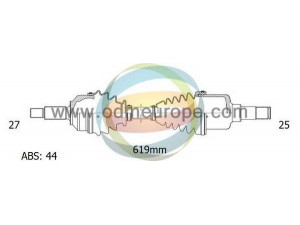 ODM-MULTIPARTS 18-061042 kardaninis velenas 
 Ratų pavara -> Kardaninis velenas
39101-2F210, 391012F210