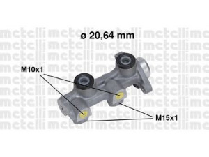 METELLI 05-0507 pagrindinis cilindras, stabdžiai 
 Stabdžių sistema -> Pagrindinis stabdžių cilindras
426505, 426506, 96276314
