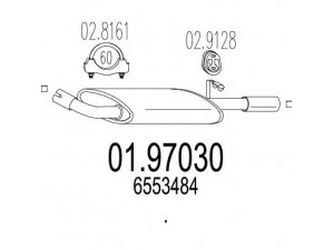 MTS 01.97030 galinis duslintuvas 
 Išmetimo sistema -> Duslintuvas
6553484