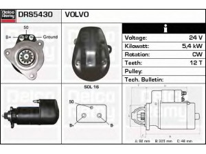 DELCO REMY DRS5430 starteris 
 Elektros įranga -> Starterio sistema -> Starteris
477049, 5003312, 5003315, 85000440
