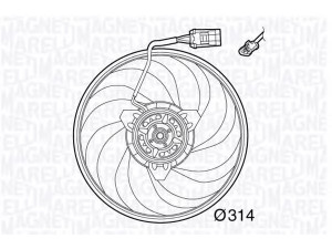 MAGNETI MARELLI 069422565010 ventiliatorius, radiatoriaus 
 Aušinimo sistema -> Oro aušinimas
13 41 332, 1341332, 91 58 008, 9158008