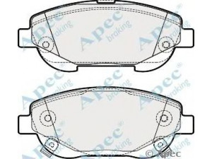 APEC braking PAD1808 stabdžių trinkelių rinkinys, diskinis stabdys 
 Techninės priežiūros dalys -> Papildomas remontas
0446505260, 0446505300