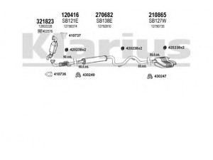 KLARIUS 750221E išmetimo sistema 
 Išmetimo sistema -> Išmetimo sistema, visa