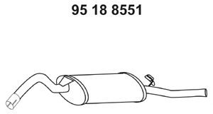 EBERSPÄCHER 95 18 8551 galinis duslintuvas 
 Išmetimo sistema -> Duslintuvas
6U9.253.609 D
