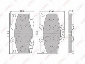 LYNXauto BD-7501 stabdžių trinkelių rinkinys, diskinis stabdys 
 Techninės priežiūros dalys -> Papildomas remontas
04465-35030, 04465-35031, 04465-35040