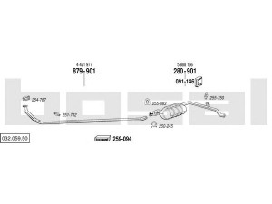 BOSAL 032.059.50 išmetimo sistema 
 Išmetimo sistema -> Išmetimo sistema, visa