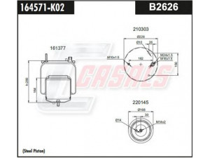 CASALS B2626 dėklas, pneumatinė pakaba
22056630