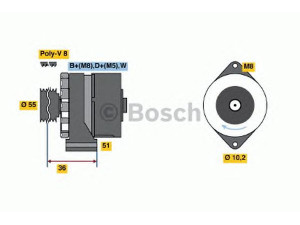 BOSCH 0 120 484 050 kintamosios srovės generatorius
504060771, 2852 185