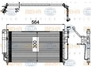 HELLA 8FC 351 304-611 kondensatorius, oro kondicionierius