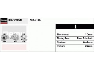 DELCO REMY DC72950 stabdžių apkaba 
 Dviratė transporto priemonės -> Stabdžių sistema -> Stabdžių apkaba / priedai