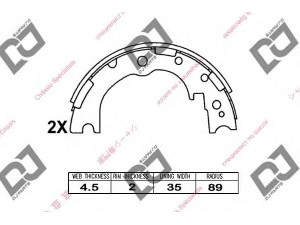 DJ PARTS BS1066 stabdžių trinkelių komplektas 
 Techninės priežiūros dalys -> Papildomas remontas
4653036010000, 4653087301000, 4653087305000