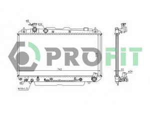 PROFIT PR 8131A1 radiatorius, variklio aušinimas 
 Aušinimo sistema -> Radiatorius/alyvos aušintuvas -> Radiatorius/dalys
1640028140, 1640028190, 1640028460