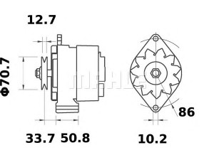 MAHLE ORIGINAL MG 501 kintamosios srovės generatorius
241459, A026H975