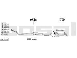 BOSAL 024.152.80 išmetimo sistema 
 Išmetimo sistema -> Išmetimo sistema, visa