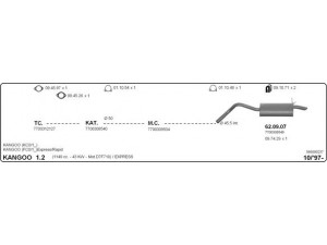 IMASAF 566000237 išmetimo sistema 
 Išmetimo sistema -> Išmetimo sistema, visa