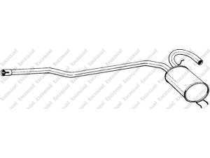 BOSAL 283-131 vidurinis duslintuvas 
 Išmetimo sistema -> Duslintuvas
77.00.774.139