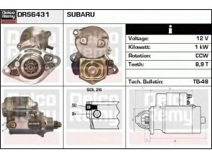 DELCO REMY DRS6431 starteris 
 Elektros įranga -> Starterio sistema -> Starteris
M0T30471, M0T81681, M0T83981, M1T77181