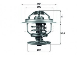 MAHLE ORIGINAL TX 109 87D termostatas, aušinimo skystis 
 Aušinimo sistema -> Termostatas/tarpiklis -> Thermostat
03G121111 A, 03G121113A