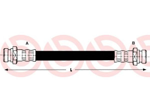 BREMBO T 54 010 stabdžių žarnelė 
 Stabdžių sistema -> Stabdžių žarnelės
MB950626, MR910915, 1987481111