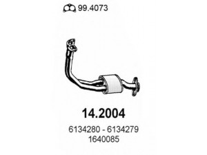 ASSO 14.2004 priekinis duslintuvas 
 Išmetimo sistema -> Duslintuvas
1640085, 1670085, 5020705, 6134279
