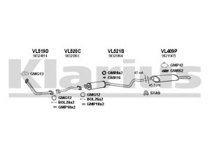 KLARIUS 390354U išmetimo sistema 
 Išmetimo sistema -> Išmetimo sistema, visa