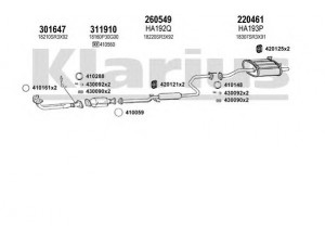 KLARIUS 420128E išmetimo sistema 
 Išmetimo sistema -> Išmetimo sistema, visa