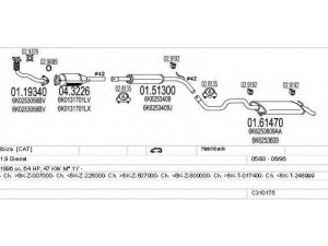 MTS C310175007096 išmetimo sistema 
 Išmetimo sistema -> Išmetimo sistema, visa