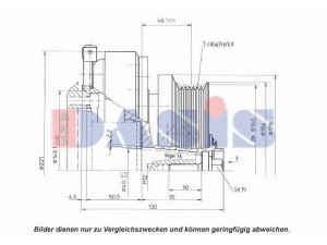 AKS DASIS 851233N magnetinė sankaba, oro kondicionieriaus kompresorius