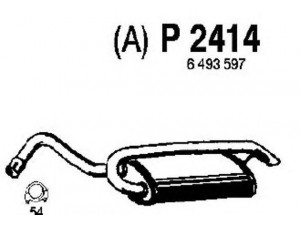 FENNO P2414 galinis duslintuvas 
 Išmetimo sistema -> Duslintuvas
1076514, 6493597
