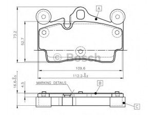 BOSCH 0 986 TB2 456 stabdžių trinkelių rinkinys, diskinis stabdys 
 Techninės priežiūros dalys -> Papildomas remontas
7L0 698 451 B, 955 352 939 00, 955 352 939 01