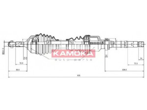 KAMOKA CT1138908 kardaninis velenas 
 Ratų pavara -> Kardaninis velenas
3273CQ, 32733X, 32733Y, 9630766880