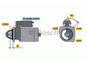BOSCH 0 001 231 014 starteris 
 Elektros įranga -> Starterio sistema -> Starteris