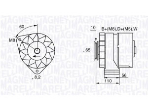 MAGNETI MARELLI 063534893700 kintamosios srovės generatorius 
 Elektros įranga -> Kint. sr. generatorius/dalys -> Kintamosios srovės generatorius
1516584R, 068903029S, 068903031K